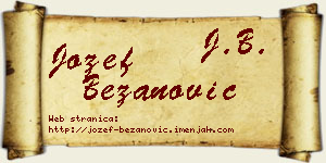 Jožef Bežanović vizit kartica